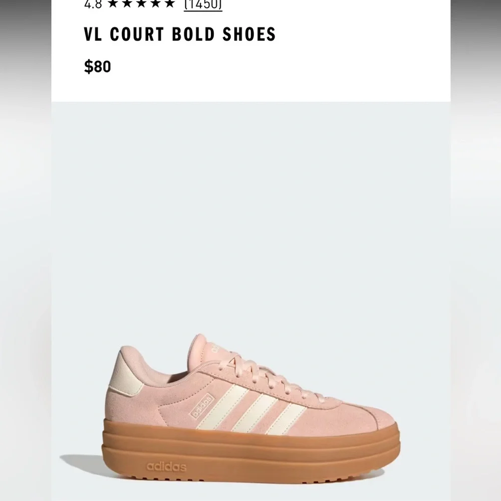 Adidas VL Court Bold Shoes Size 6.5
